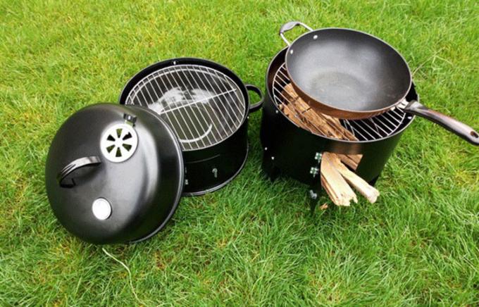 錆ついたキャンプのバーベキューのグリルを燃やす熱い販売のMorden屋外の調理のCortenの鋼鉄火ピット木