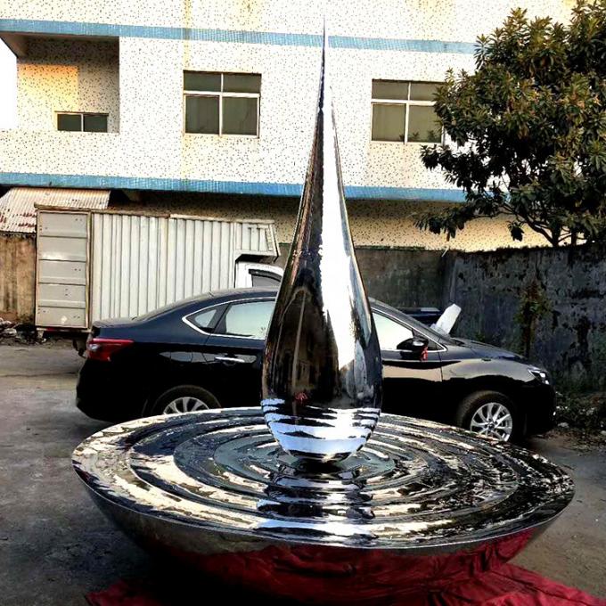 現代屋外の庭の創造的なステンレス鋼楕円形球の彫刻
